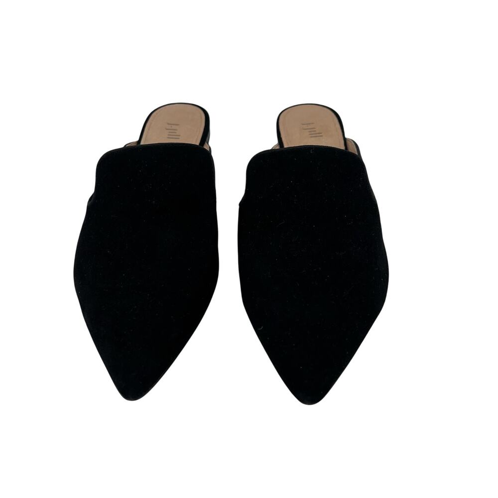 J.Jill women’s Chantal black suede slide mule flat shoes - Picture 2 of 5
